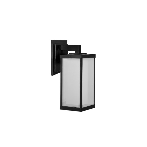 Arandela Retro Quadrada Preto 1XE27 - Metal Domado