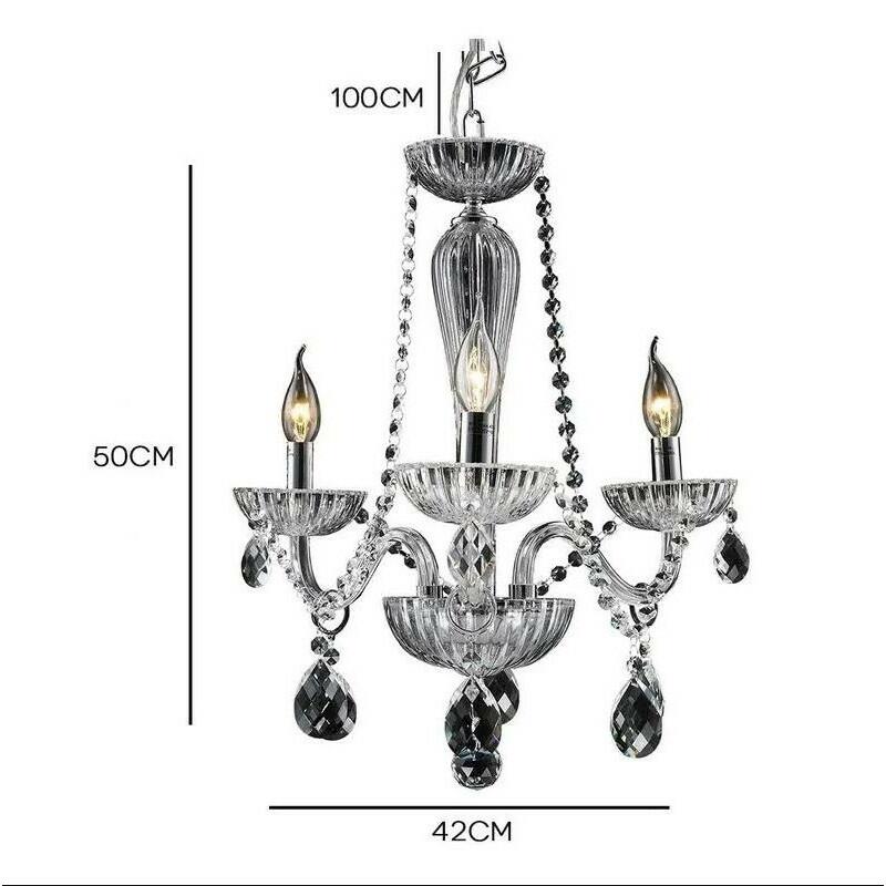 Lustre Pendente Chamonix Cristal Transparente | Decor Lumen