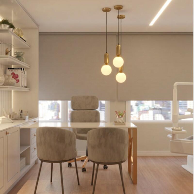 Luminária Bella Cuíca de Vidro e Metal - Design Elegante com LED