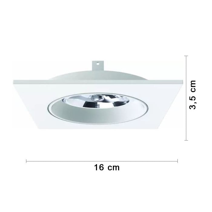 Spot de Embutir Face Plana  1x AR111 - Interlight IL0157