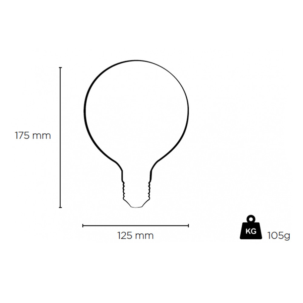 Lâmpada LED G125 Filamento Vintage 4W 2200K - Save Energy SE-345.1390