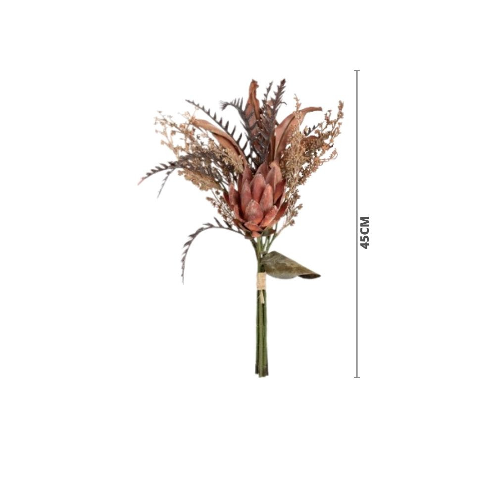 Planta Decorativa Ramo de Protea 45cm- Tutti Flores- MX755