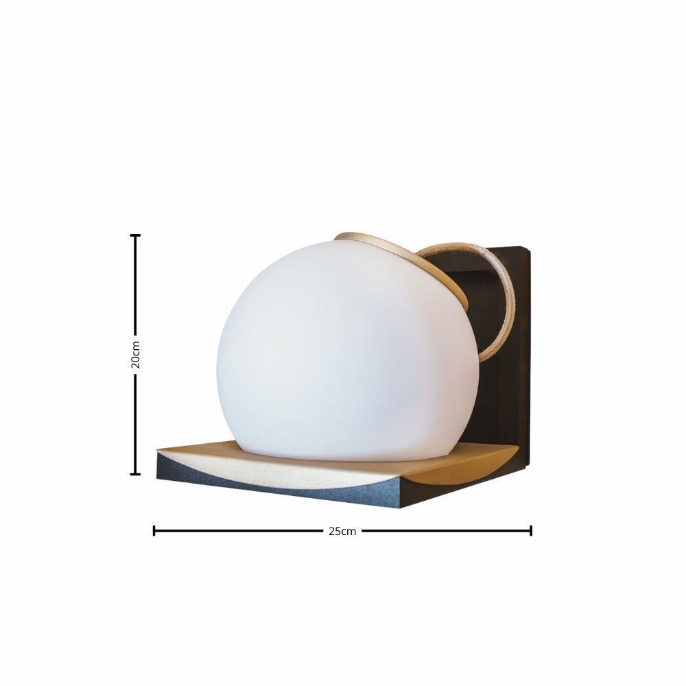 Arandela Slide Branca por Waldir Junior - Alumínio e Vidro Fosco 20cm 1xE27 | USINA  51019/1