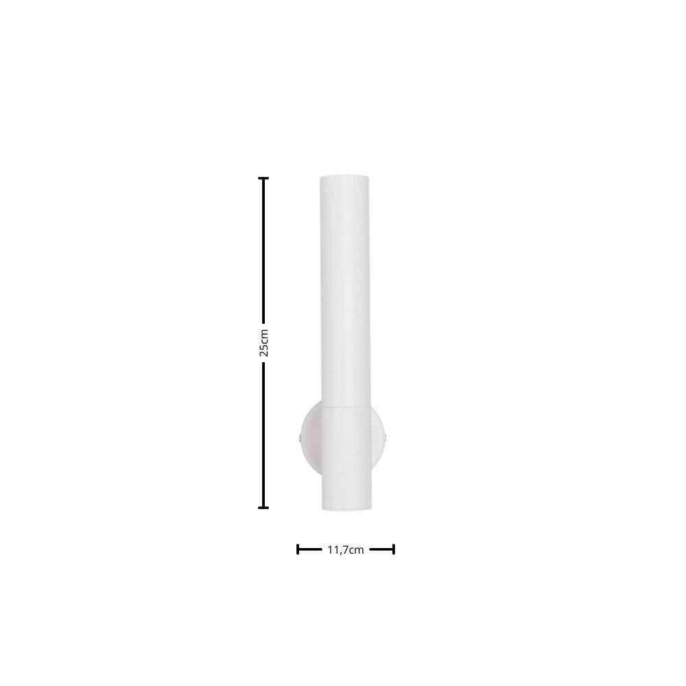Arandela Igual Branca por Waldir Junior - Alumínio 25cm 1xGU10 | USINA 51105/1