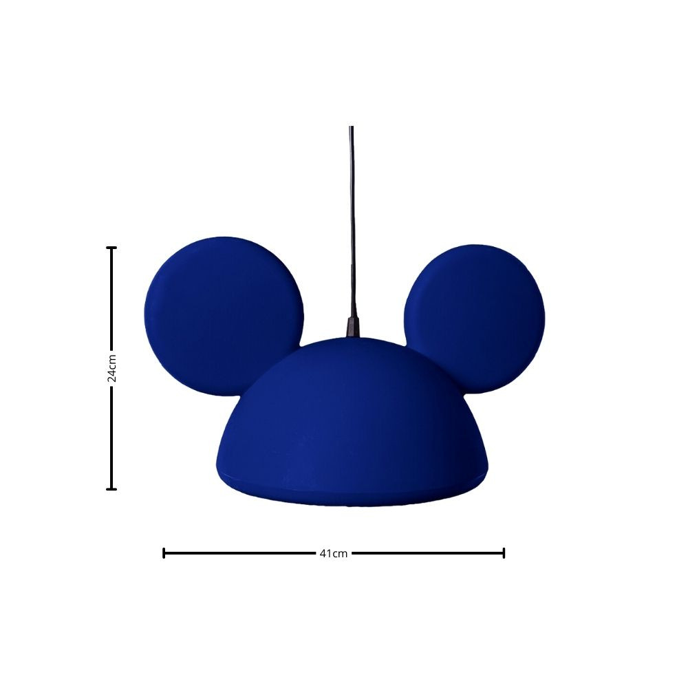 Luminária Pendente Orelha Mickey Azul 1xE27  - Usare