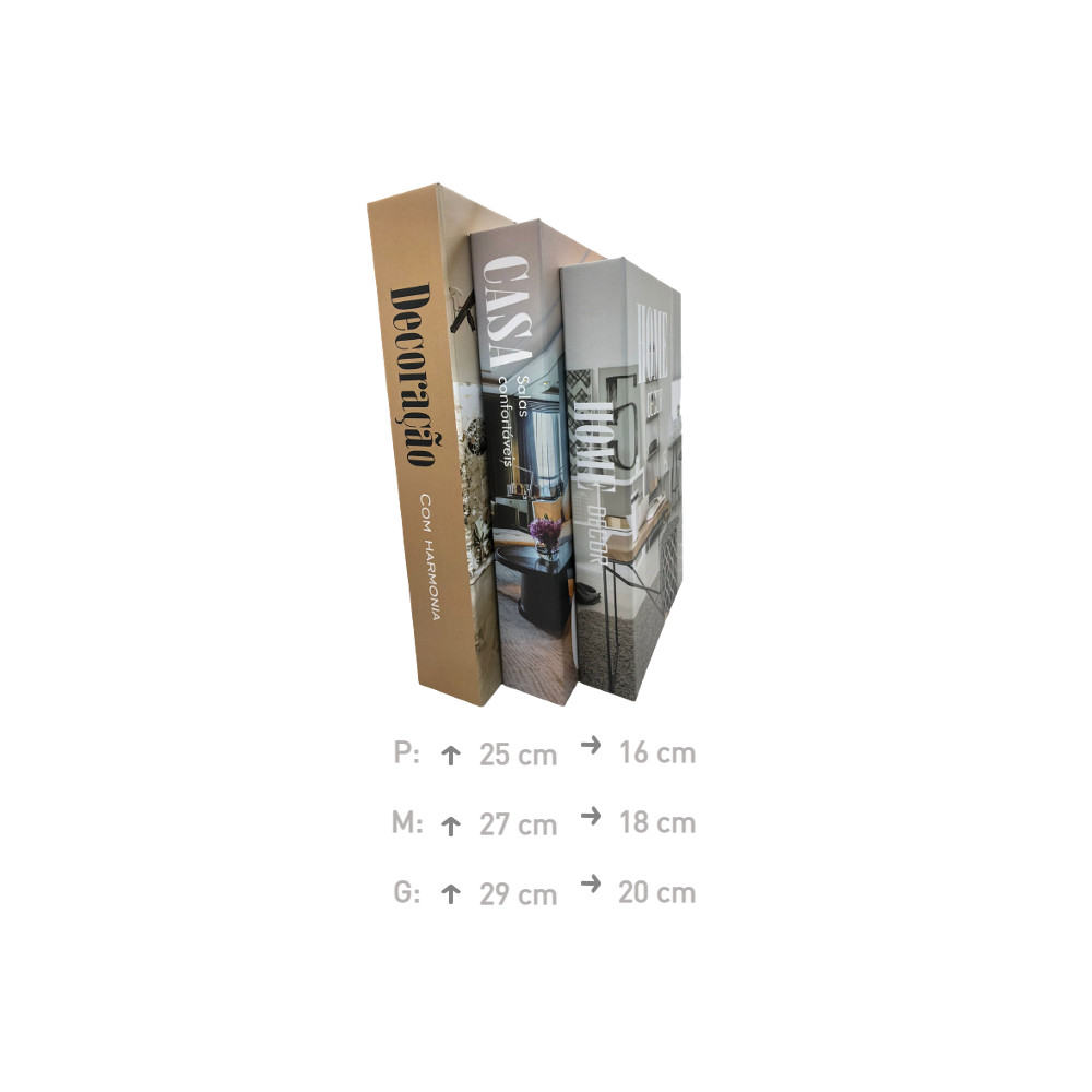 Conjunto 3 Livros Caixa Porta Objetos - Home Decor / Casa / Decoração - Planeta