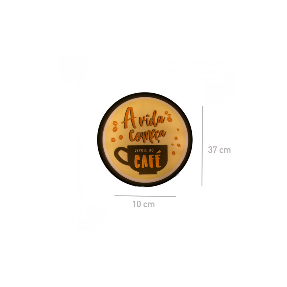 Luminária Decorativa de Parede Sign Coffee Café - Usare