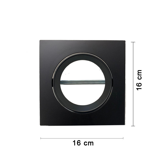 Spot de Embutir Preto Face Plana  1x AR111 - Interlight IL0157-PT