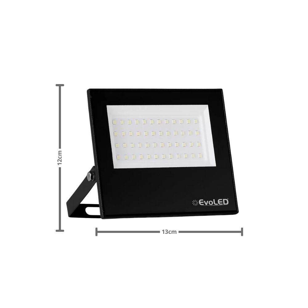 Refletor LED Preto 30W IP65 3000K - Evoled LE-3772