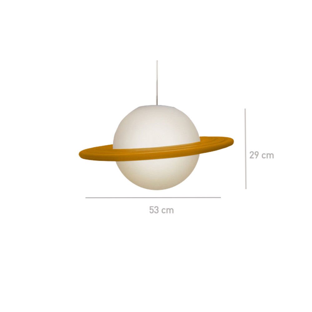 Pendente Saturno Laranja e Branco  - 1-E27 - Usare 1789