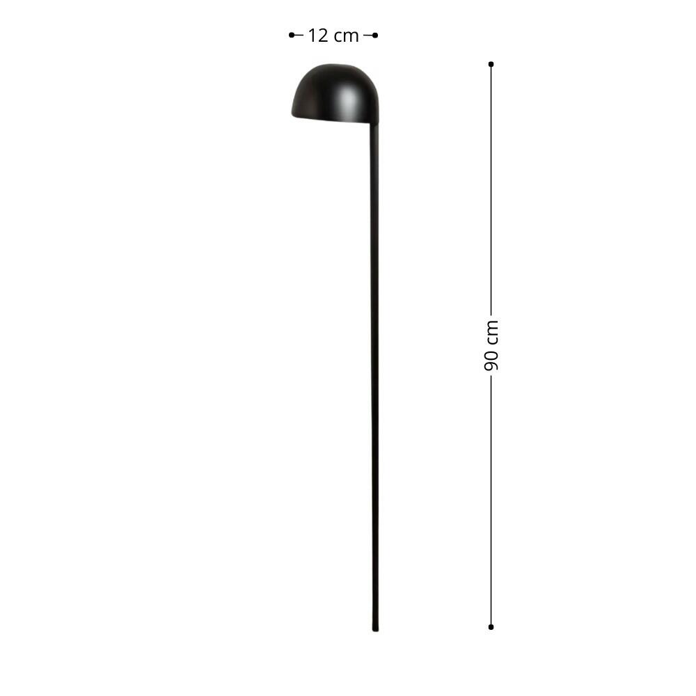 Balizador em Alumínio Preto 1xMR11 ∅12cm Linha Focus - Ideal E-1015-PT