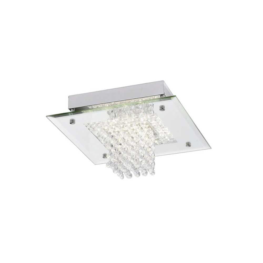 Plafon LED Cristal 12W 4000k Metal Cromado - Quality QPL883