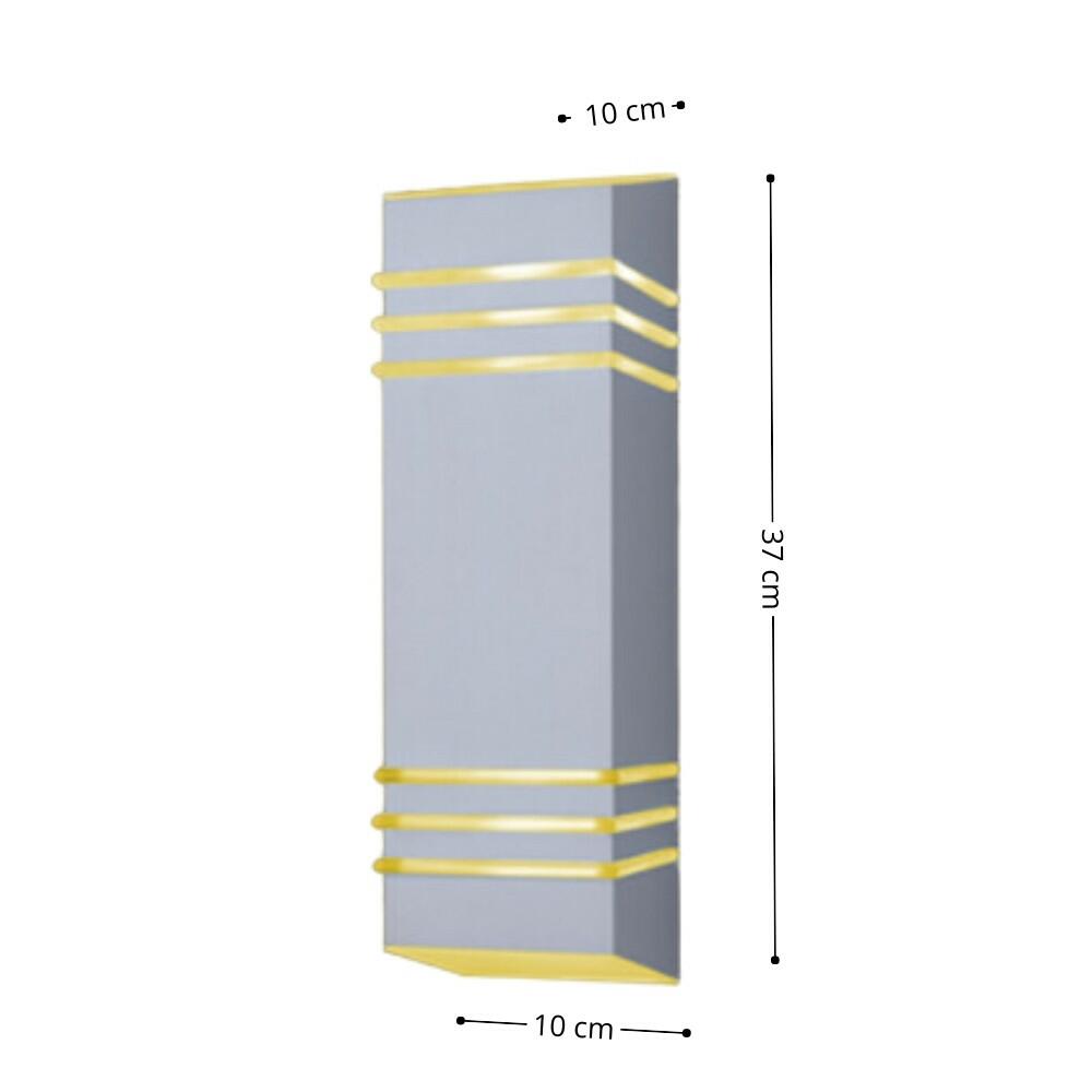 Arandela Branca Alumínio e Vidro 2xE27 Linha Flash 10x37cm - Ideal 987-BR
