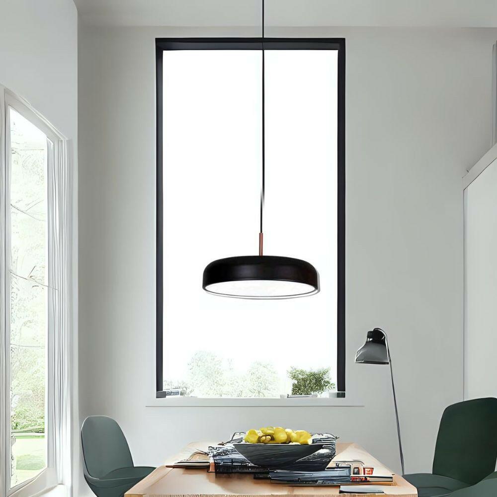 Pendente Titan Branco e Cobre Redondo c/ Haste Ø40cm Metal e Acrílico - Usina 16227/40-BT/CB-V