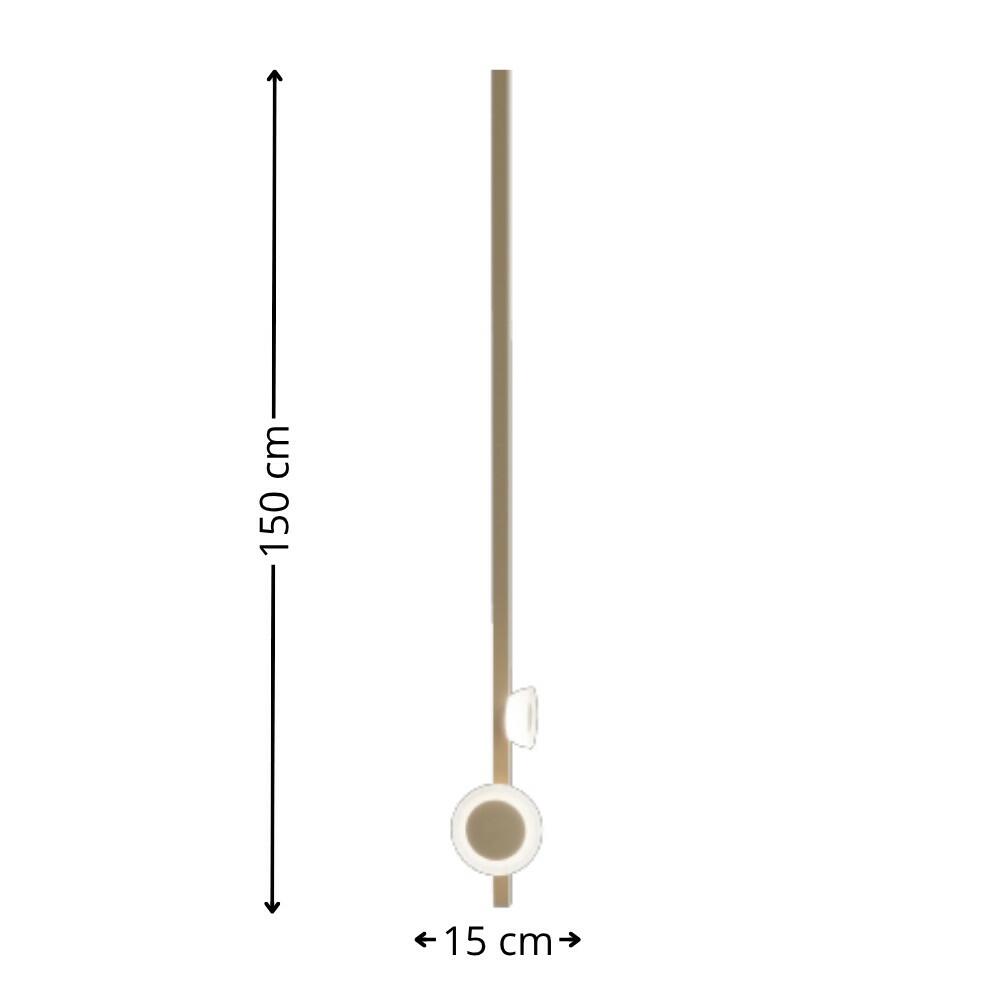 Pendente Kalida Vertical  20X35cm Cupula de Rocha Selenita Ø10cm Fita de LED 3000K 12W - DNA Lustres PL0116
