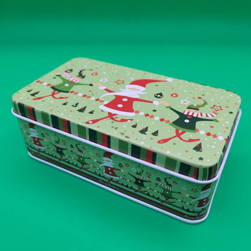 Caixa Decorativa Natal Papai Noel Verde - LT085-1