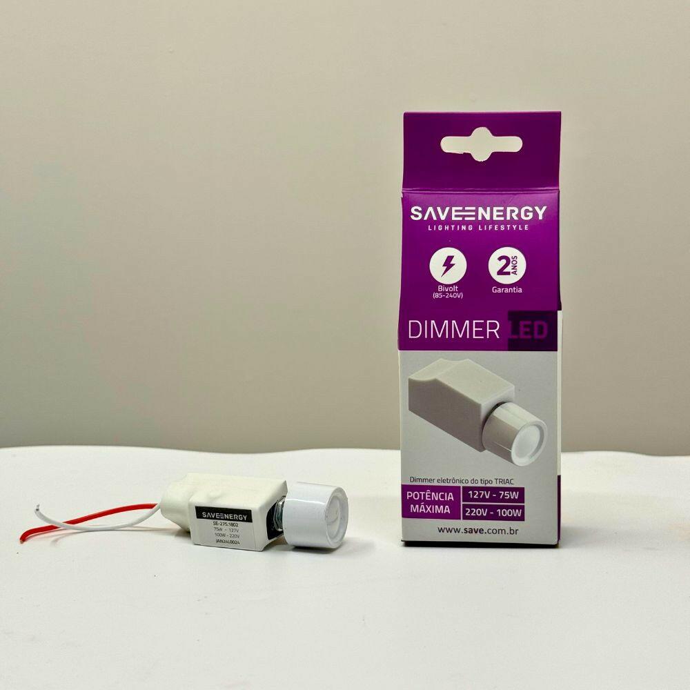 Dimmer Universal Rotativo 127V 75W  220V100W - Save Energy SE-275.1802