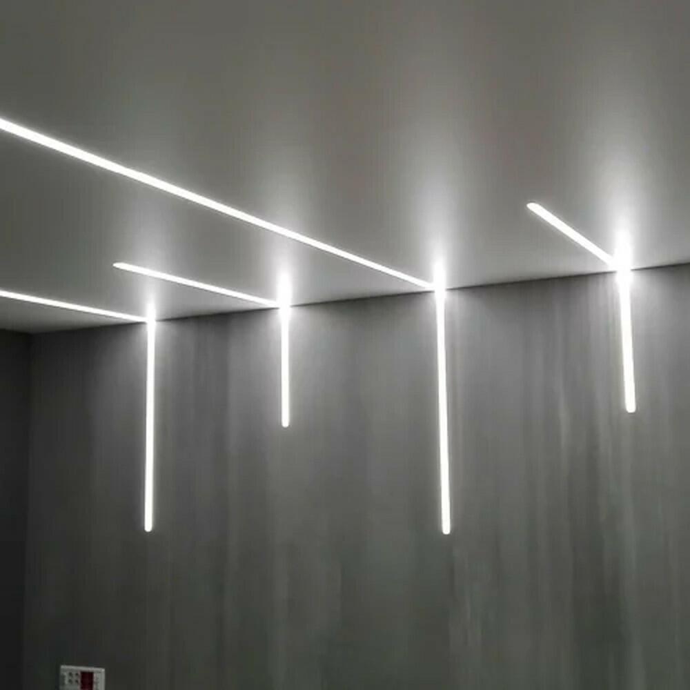 Perfil Slim Embutir Branco 1Metro IP20 - Sem Fita -Gaya 9342