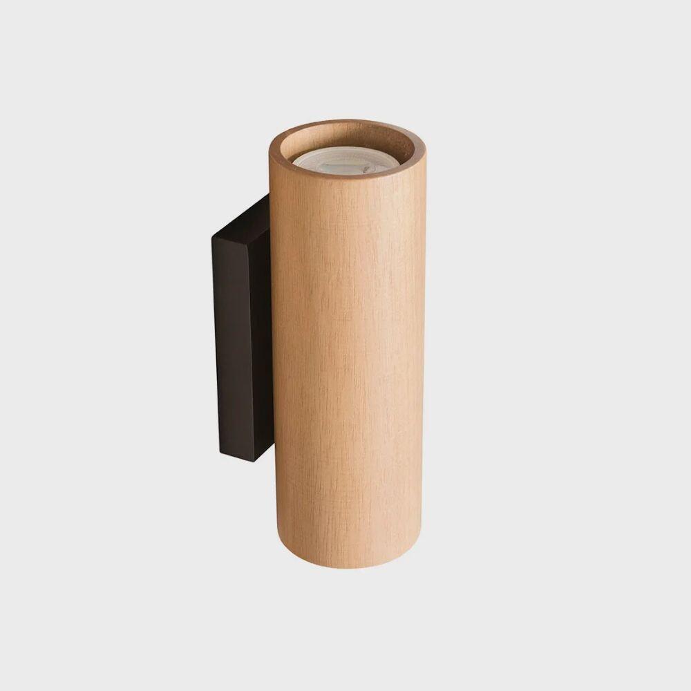 Arandela Point Facho Duplo de Madeira Castanho | Iluminação Técnica e Decorativa | Madelustre
