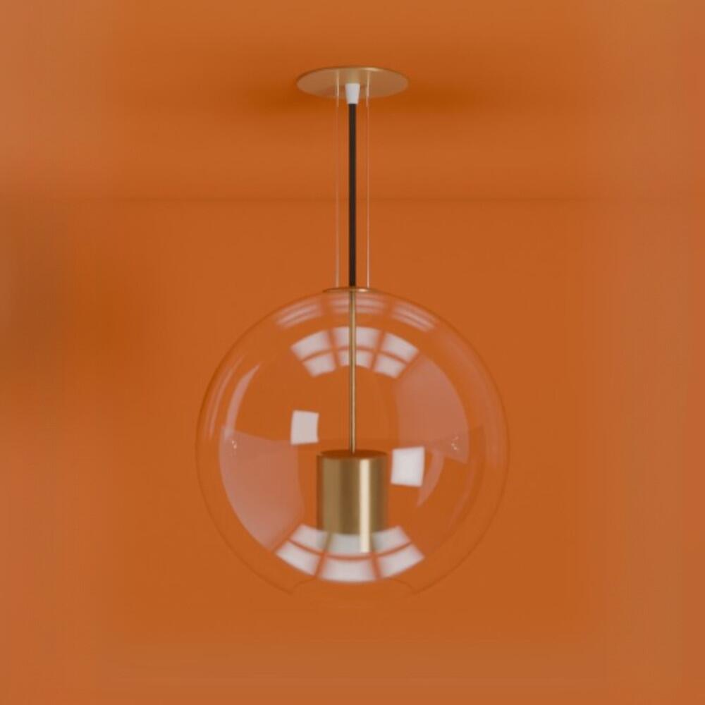 Pendente Blow 1xGU10 Alumínio Cobre e Vidro - Alloy 