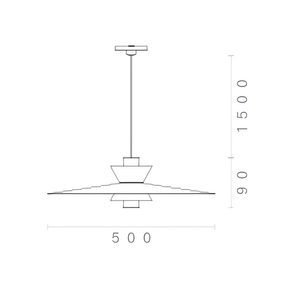 Pendente Branco Texturizado Cúpulas 01/04 Linha Colibri 50X9cm 5W 30º 2700K - New Line
