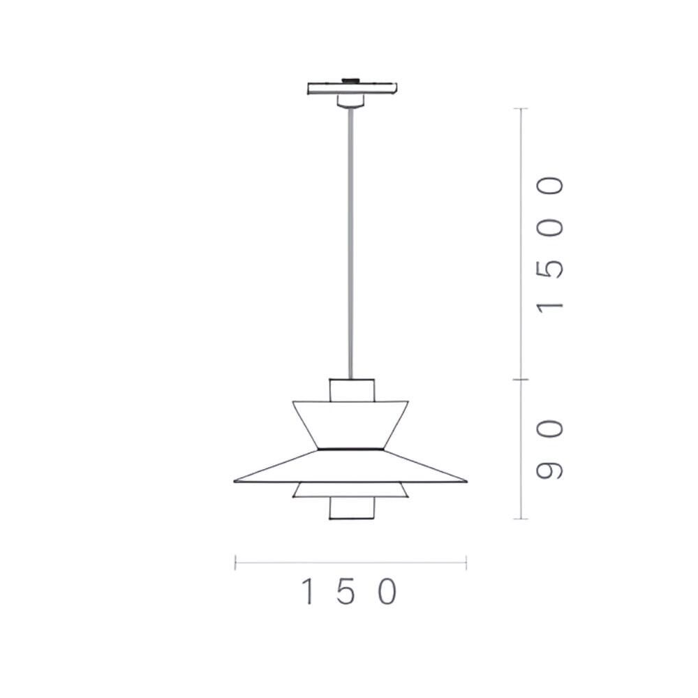 Pendente Branco Texturizado Cúpulas 01/02 Linha Colibri 15X9cm 5W 30º 2700K - New Line