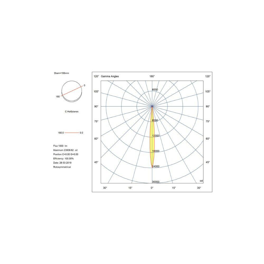 Projetor Flat 16w Preto 10º 2700k  -Interlight 3652-FE-S-PX