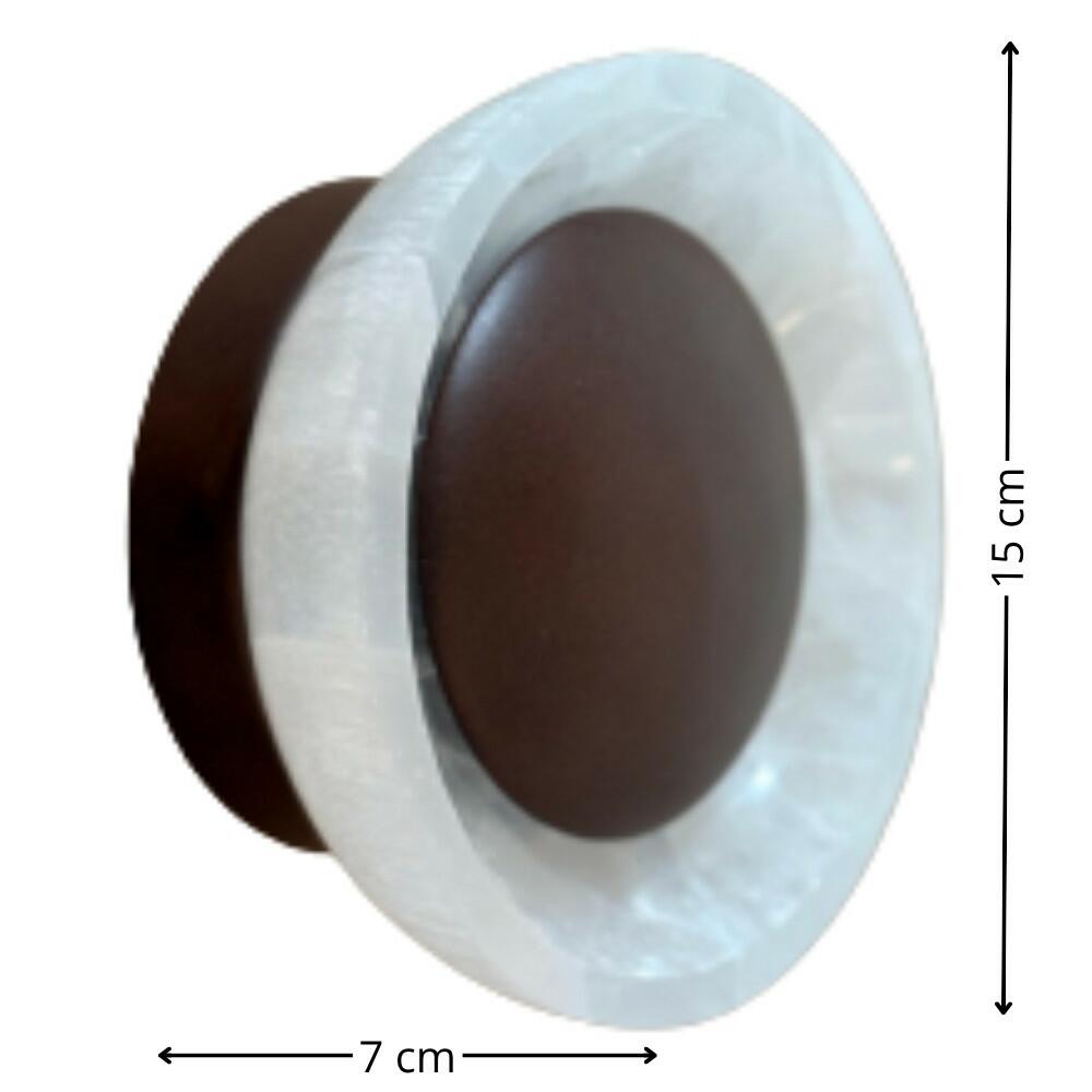 Arandela Kálida 15cm - Rocha Selenita - Fita de LED 3000K 4W - DNA Lustres ARA-002-ROCHA