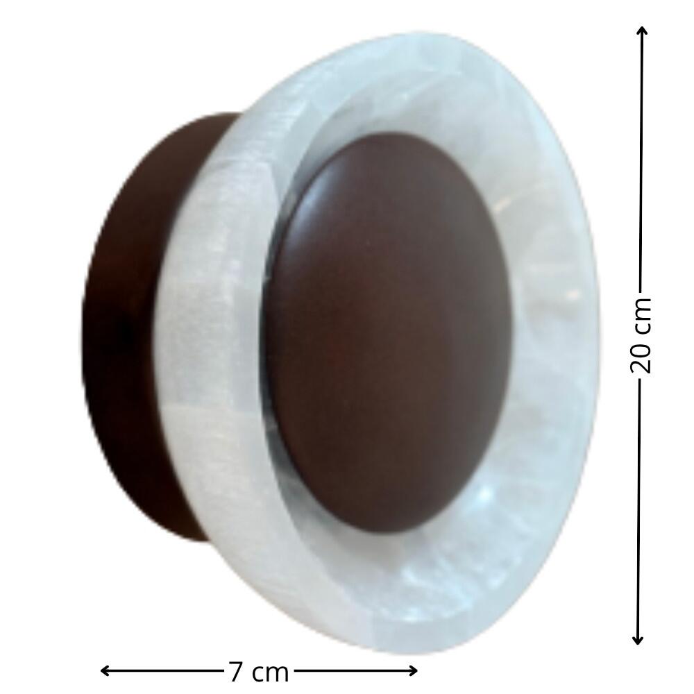 Arandela Kálida 20cm - Rocha Selenita - Fita de LED 3000K 6W - DNA Lustres ARA-003-ROCHA