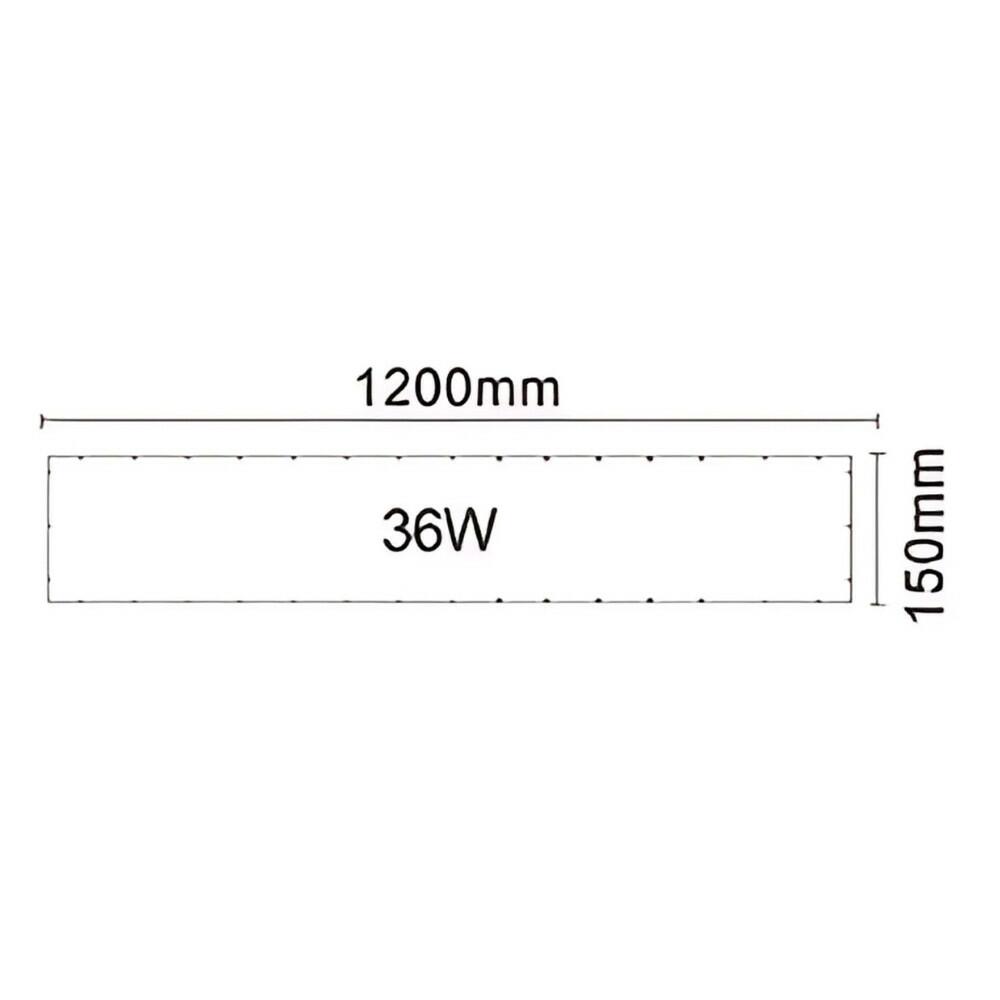 Painel LED Slim Retangular Embutido Branco 36W 120º 3000K Bivolt - Evoled LE-4678