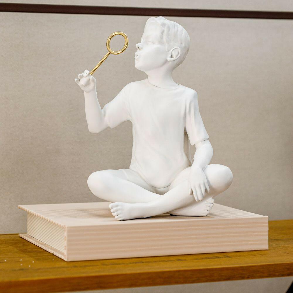 Escultura de Mesa Gael Bolhas 30x25x18 - Decor Lumen 37003