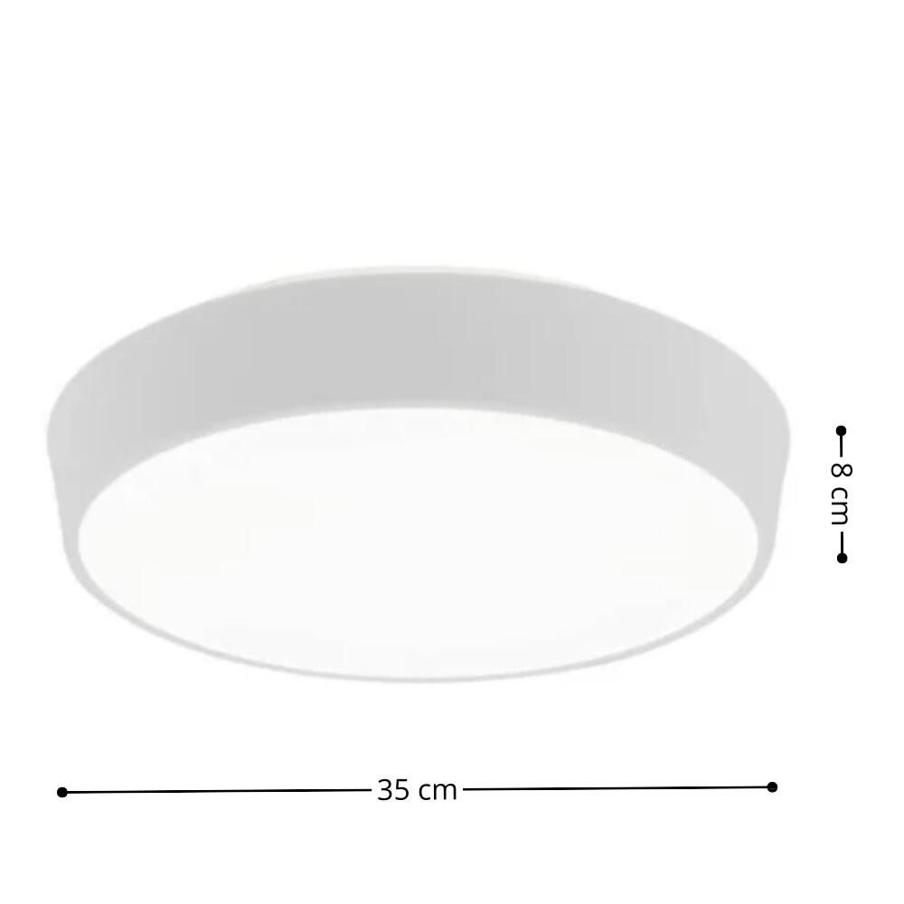 Plafon Lunare Branco 3000K 25W 35x08cm - New Line
