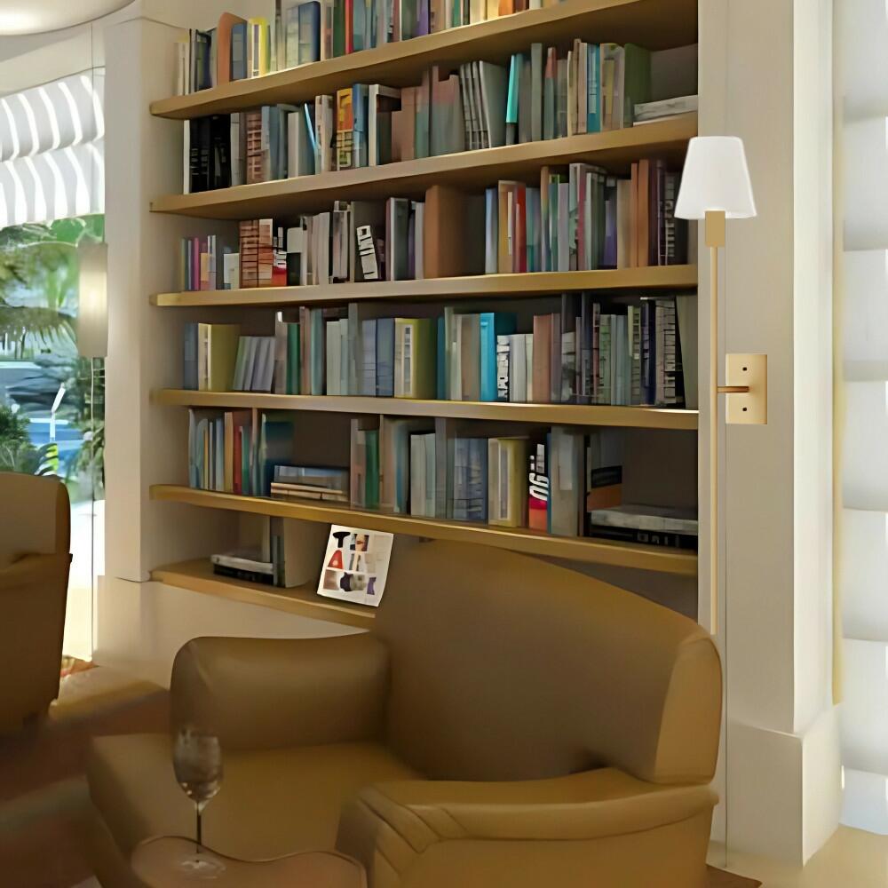 Arandela Metal Gold Lunga Cúpula Off-White 1XE27 16x18x140cm - Foco Metallo