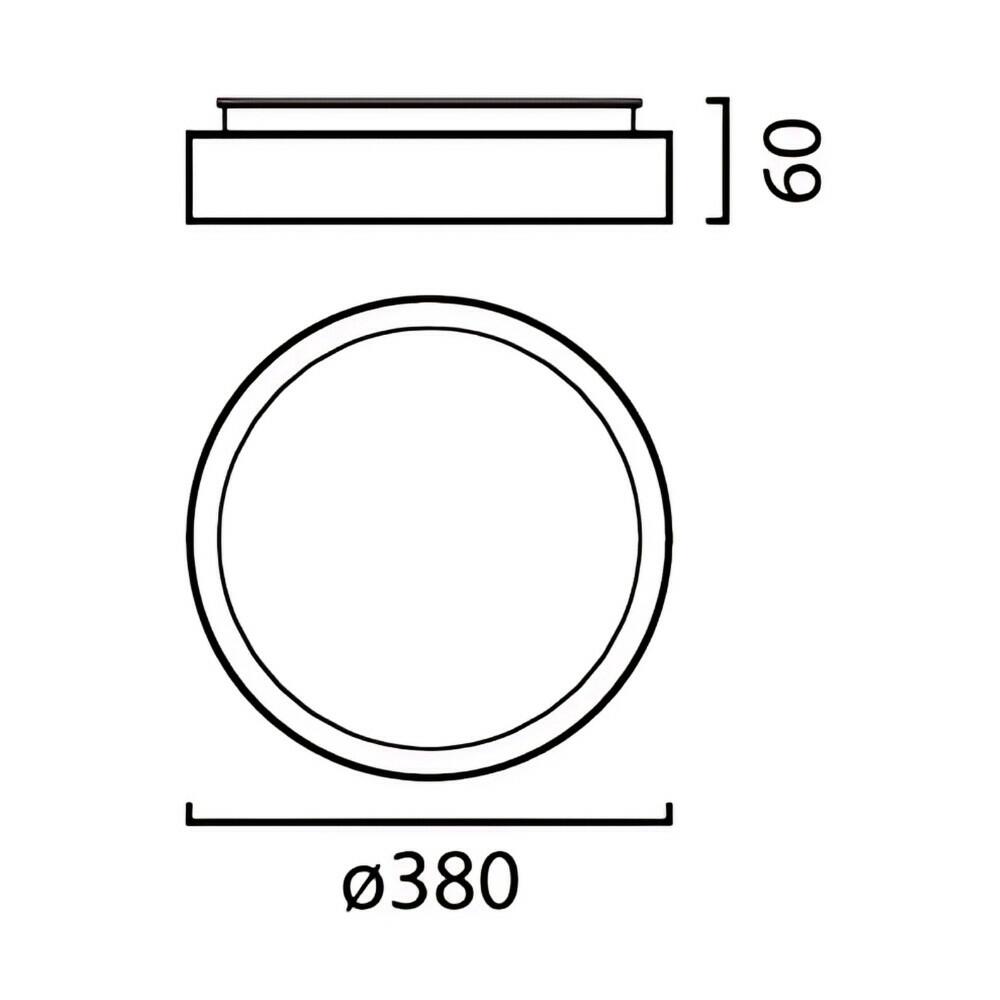 Plafon New Space Branco 40W ø38cm Multi Temperatura 3000K/4000K/6000K - SL Iluminação