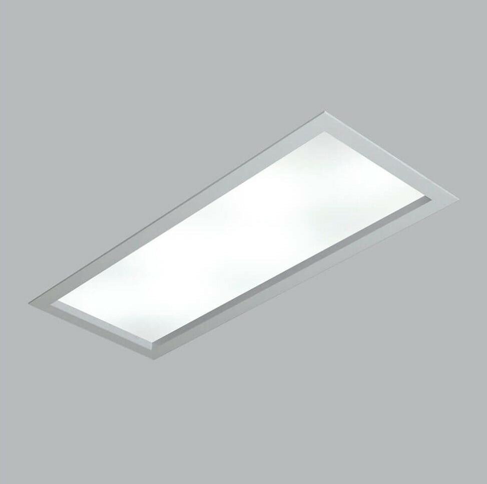Luminaria Plafon Embutir Retangular Magnum Branco - Usina 3615/130