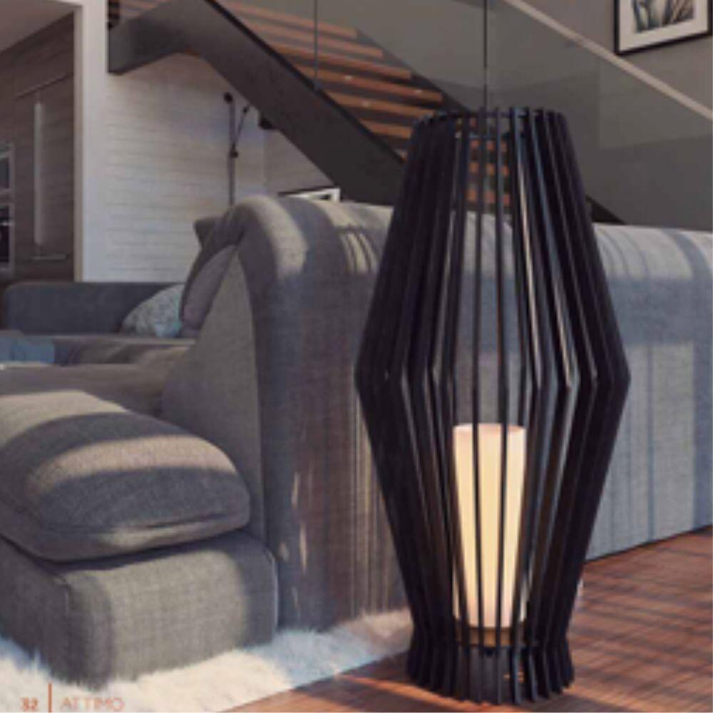 Luminária de Piso Palmeira com Vidro Attimo - Elegância Natural para Transformar Seu Ambiente
