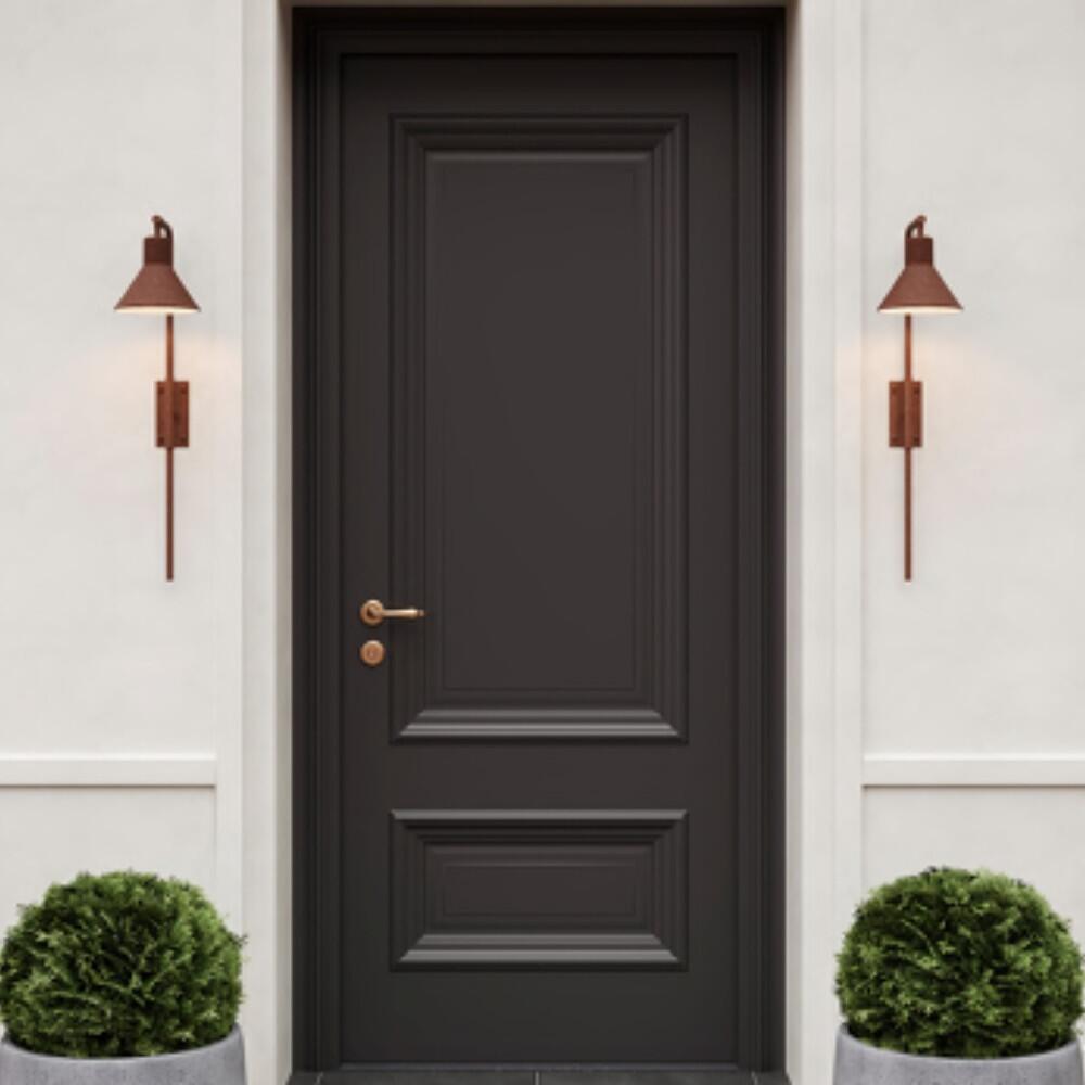 Arandela Metal Linha San Vito Corten 1xE27 15x23x64cm - Foco Metallo