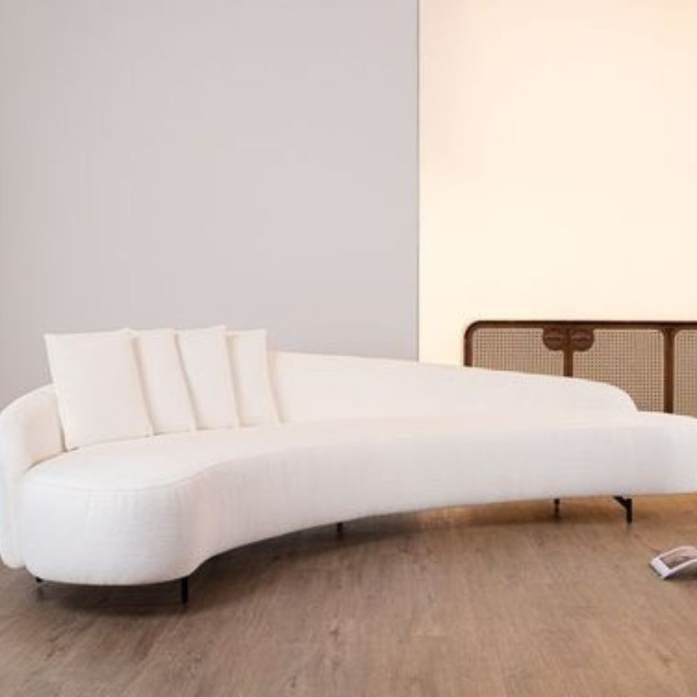 Sofa Arco Branco Madeira Reflorestada 1,90cm -Tironi Estofados