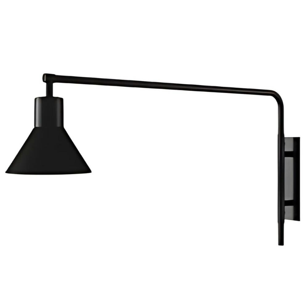 Arandela Metal Tedesca G Preto 1xE27 Articulada 15x70x37cm - Foco Metalo