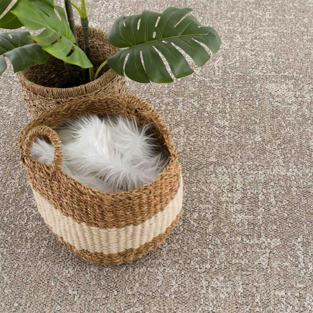 Tapete Stone Natural com Overloque – 2,20 x 3,00 m – 100% Polipropileno – Indoor & Outdoor