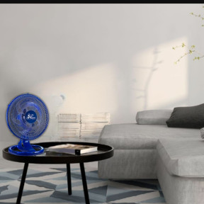 Ventilador Parede/Mesa em Plástico 5ocm Azul-Venti Delta-Padrão Capa Site-Decor Lumen 