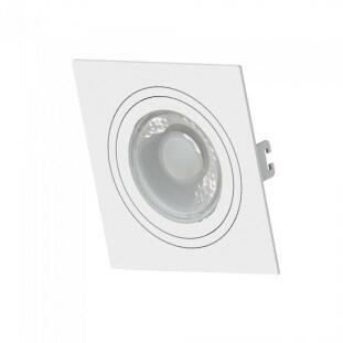 Spot de Embutir Branco Face Plana 1x Dicróica