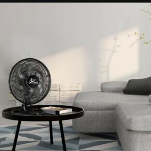 Ventilador Parede/Mesa em Plástico 50cm Preto -Venti Delta-Padrão Capa Site-Decor Lumen
