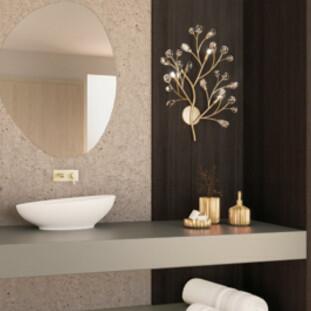 Arandela Dourada Linha Branch 3xG9 Alumínio e Cristais - DNA Lustres - BRANCH-ARA50 - Capa - Decor Lumen