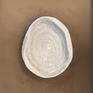 Centro de Mesa Branco em Polirresina 5x40x34 - Decor Lumen 14904