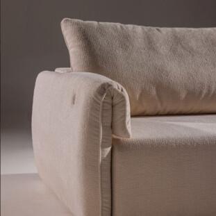 Sofá Trento 2 Lugares – Design Contemporâneo - Bege – Retrátil – Com USB 