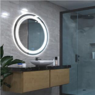 Espelho Redondo Iluminado Camélia Jules Com Desembaçador e Sistema Touch 80cm - DNA Lustres - ESPE-RED80-CAML-DF  - Capa - Decor Lumen