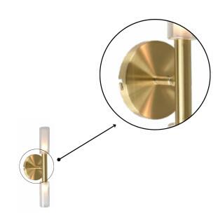 Arandela Dourado/Branco Metal e Vidro 2xG9 Linha Caiena - Bella HP003 - Capa - Decor Lumen