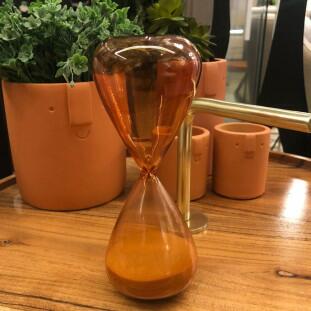 Ampulheta Em Vidro Laranja 15min