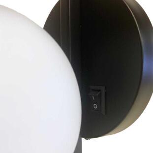 Arandela Preta com Globo Branco - Old Artisan AR 5402-PTO